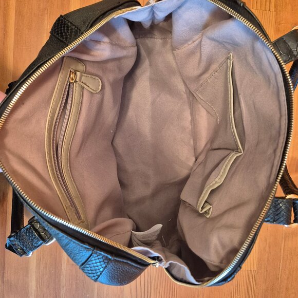 Big black Shoulder handbag purse hard bottom - Picture 9 of 11